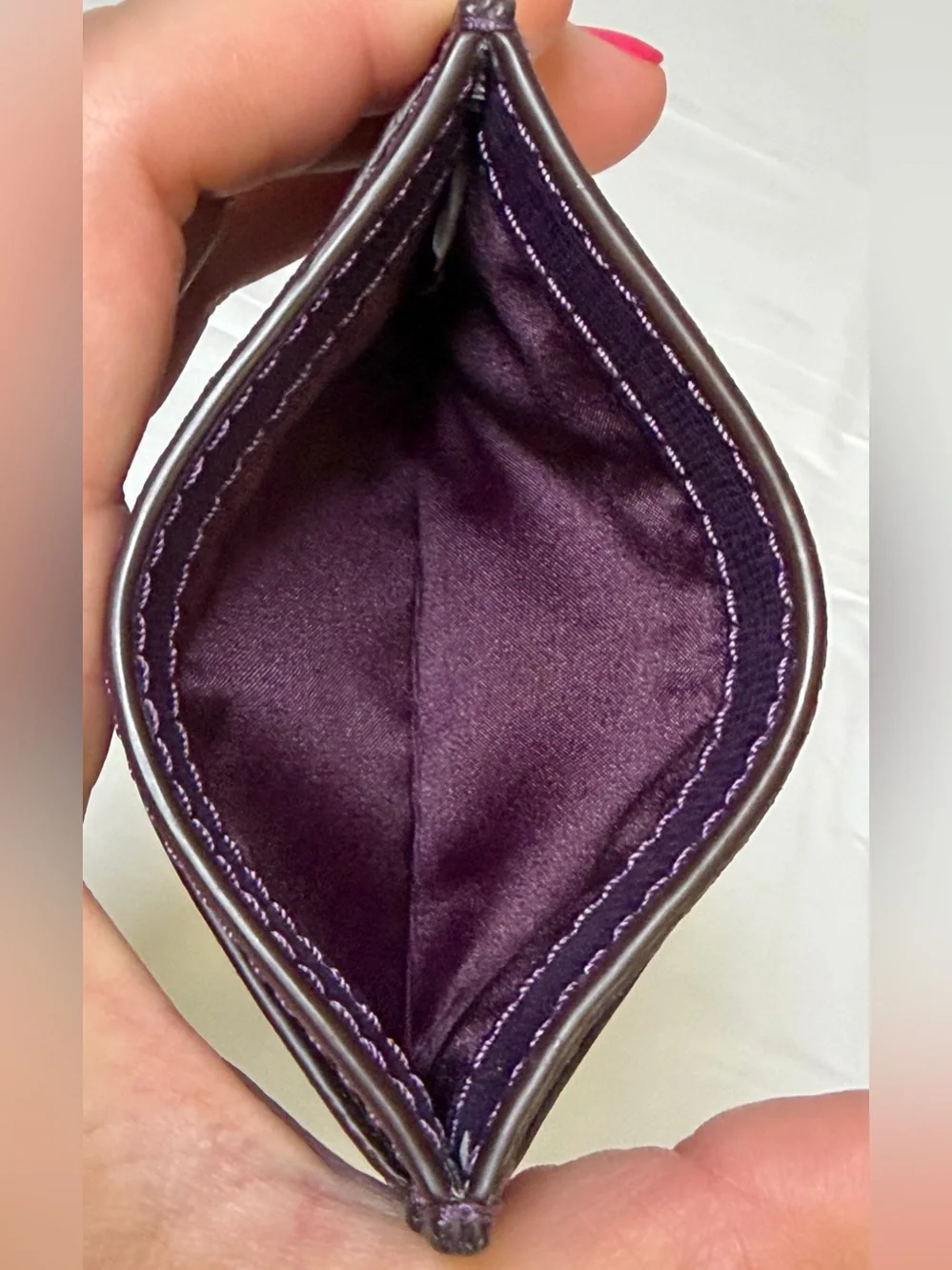 Coach purple card holder